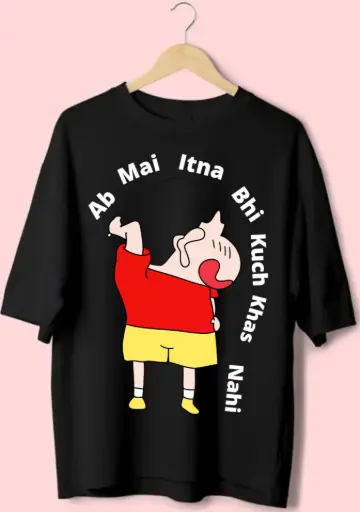 Shinchan - Ab Mai Itna Bhi Kuchh Khaas Nahi Crezy Oversize T-Shirt